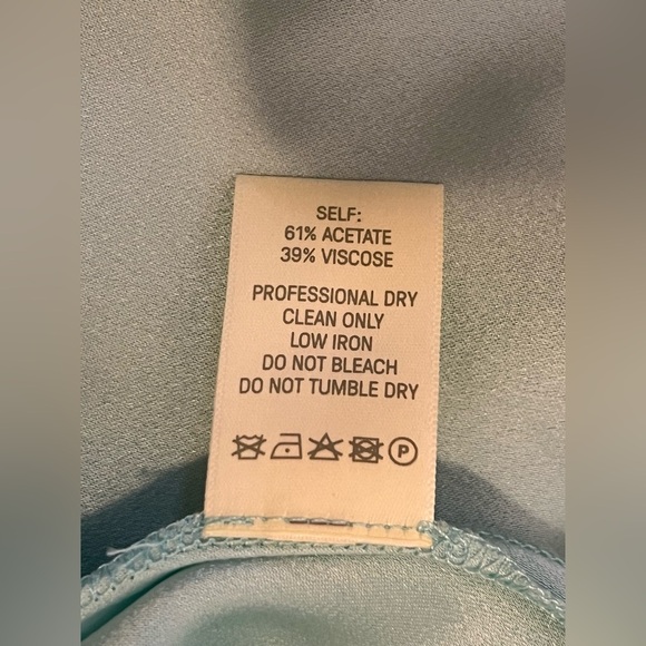 Lapointe Blue Satin Halter A-Line Gown Long Dress Size 6 - Picture 9 of 13